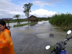 the road flooded out ahead of us